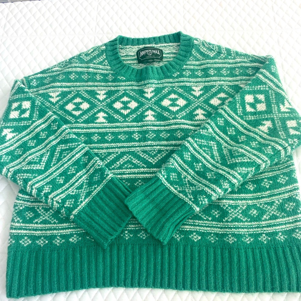 American Eagle Green Sweater
